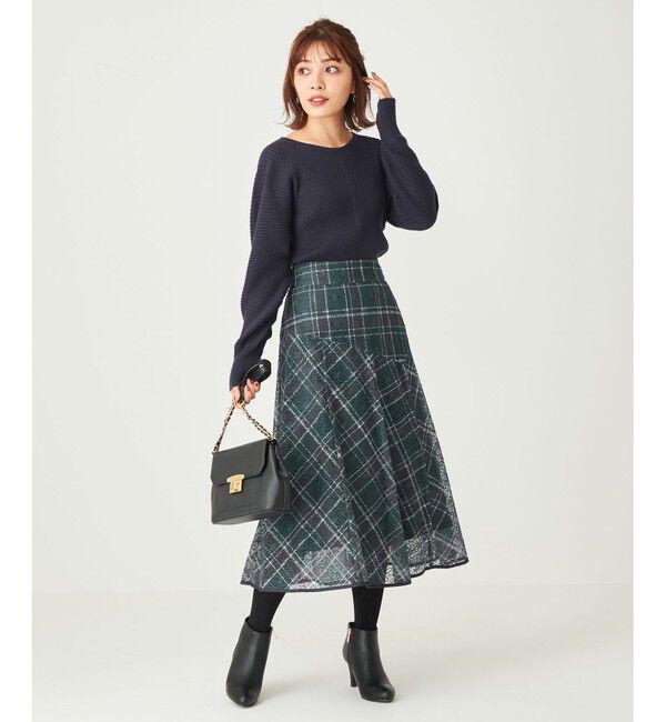 any SiS「【洗える】レースオンチェック スカート」|スカート|