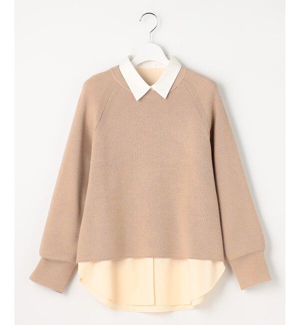 ANY SIS「ニットレイヤード シャツ ツインセット」|ニット・セーター|