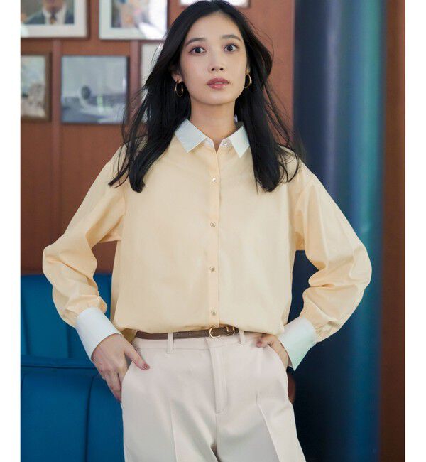 ANY SIS「ニットレイヤード シャツ ツインセット」|ニット・セーター|