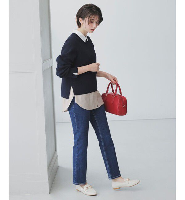 ANY SIS「ニットレイヤード シャツ ツインセット」|ニット・セーター|