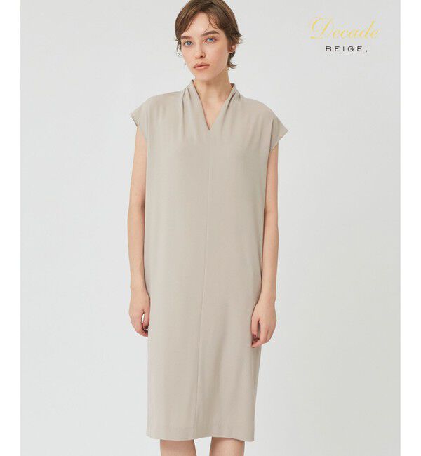 BEIGE,「CINDY / Vネックワンピース」|ワンピース|Sand