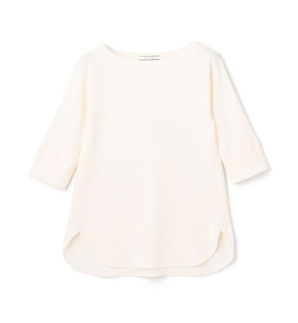 BEIGE,「【洗える】GLOBE / コットンリブ7分袖カットソー」|Tシャツ・カットソー|