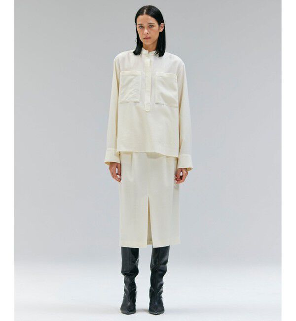 BEIGE,「【VERY NaVY12月号掲載】TERNES / ビックポケットプルオーバーウールブラウス」|シャツ・ブラウス|