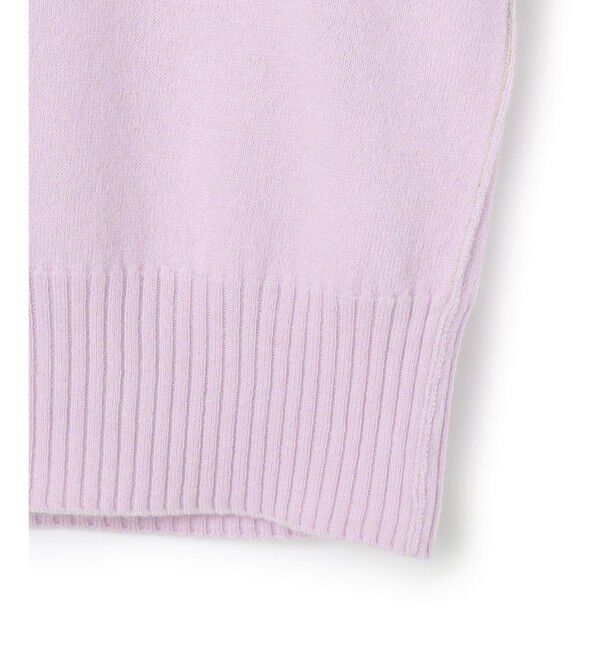 BEIGE,「【洗える】POMPE / ウールカシミヤ配色ラインVネックニット」|ニット・セーター|