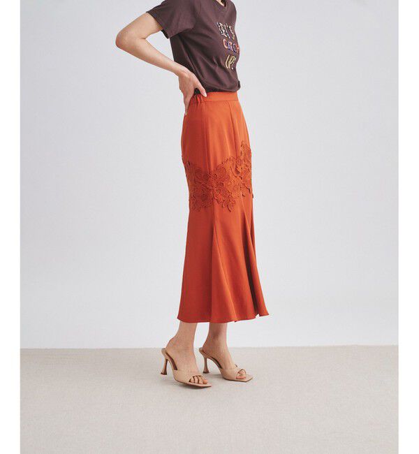 GRACE CONTINENTAL「レース切替マーメイドスカート」|スカート|