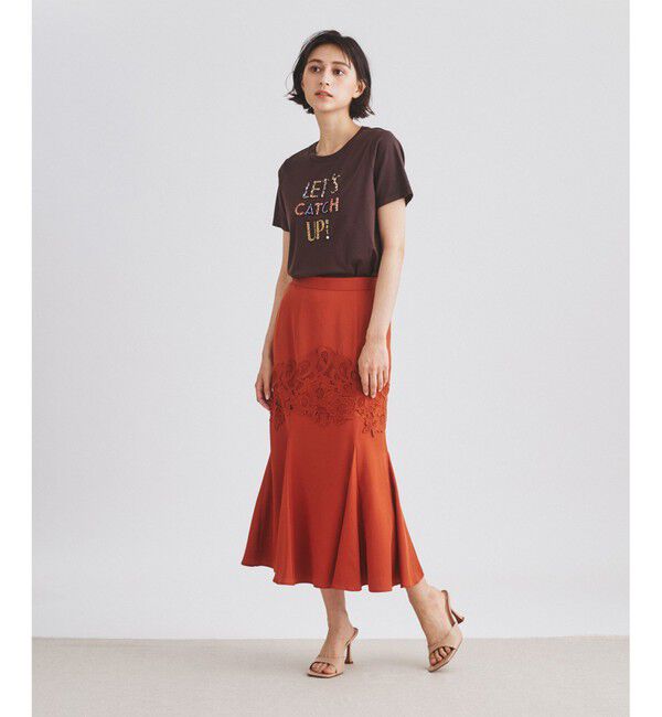 GRACE CONTINENTAL「レース切替マーメイドスカート」|スカート|