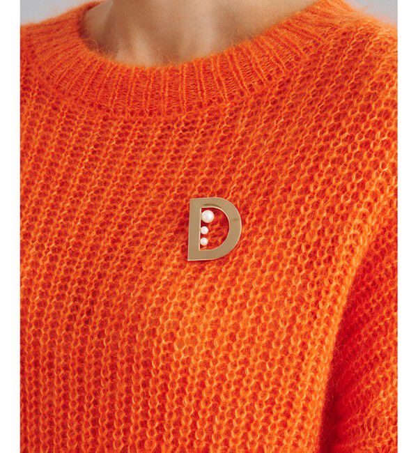  「パールラインDブローチ」|ブローチ・コサージュ|ゴールド