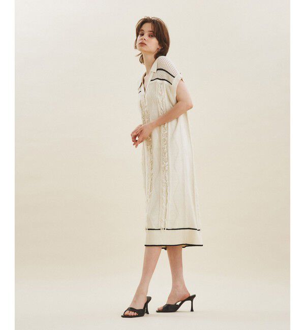 GRACE CONTINENTAL「フリンジニットワンピース」|ワンピース|