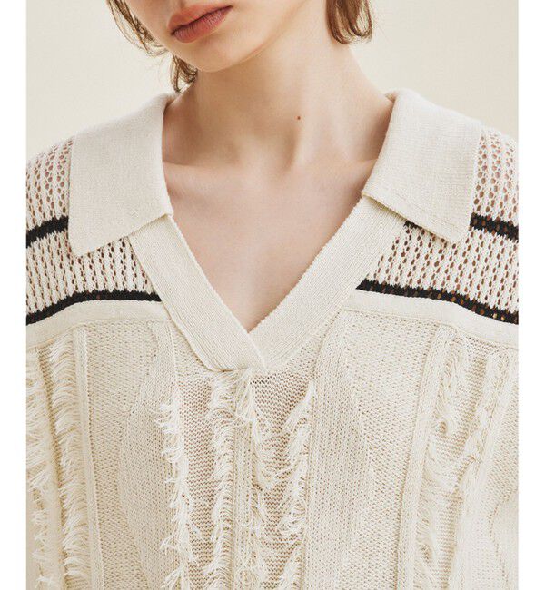 GRACE CONTINENTAL「フリンジニットワンピース」|ワンピース|