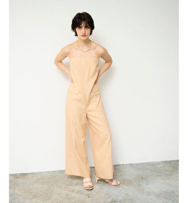 Grace Class「リネンタッチビスチェサロペ」|オールインワン|