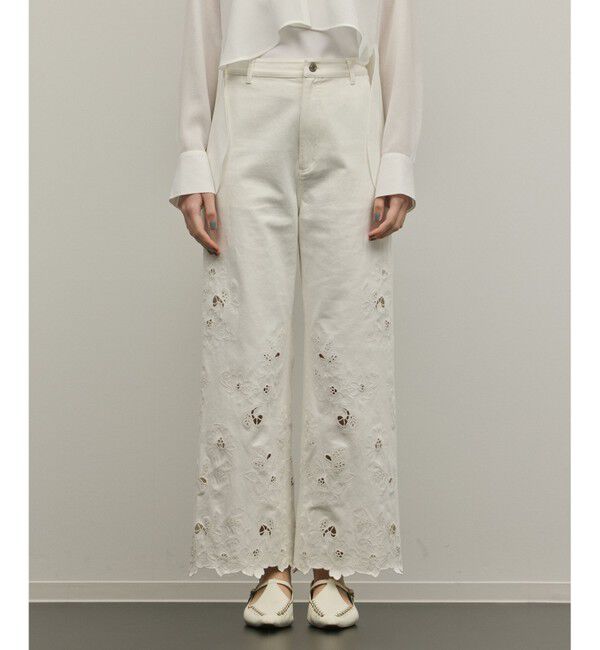 GRACE CONTINENTAL「カットワークフレアパンツ」|その他|