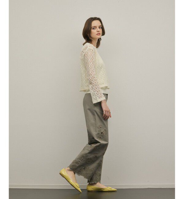 GRACE CONTINENTAL「カットワークフレアパンツ」|その他|