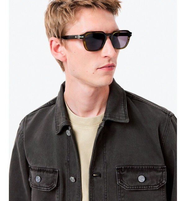 LACOSTE「オーガニックコットン ヘビーオンス  ガーメントダイ ヴィンテージデニムシャツ」|シャツ・ブラウス|