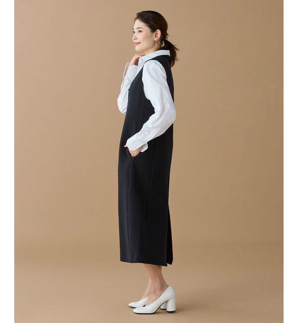 LACOSTE「ダンボールジャージニット ジャンパードレス / ジャンパースカート」|ワンピース|