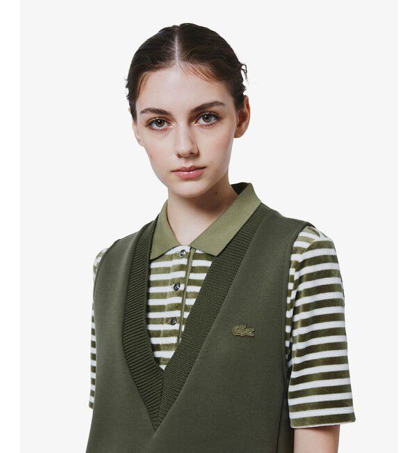 LACOSTE「ダンボールジャージニット ジャンパードレス / ジャンパースカート」|ワンピース|