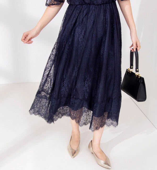 NOLLEY'S「総レースフレアスリーブワンピース」|ワンピース|