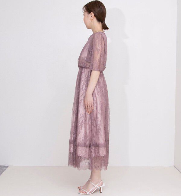 NOLLEY'S「総レースフレアスリーブワンピース」|ワンピース|