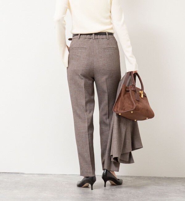 NOLLEY'S sophi「《セットアップ対応》ウォッシャブルウール調テーパードパンツ」|その他|