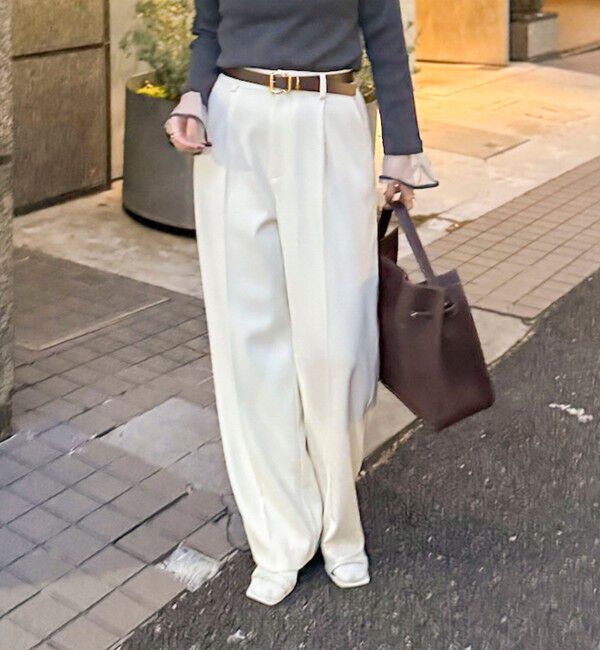 NOLLEY'S sophi「ウォッシャブル強撚ツイルワイドパンツ」|その他|