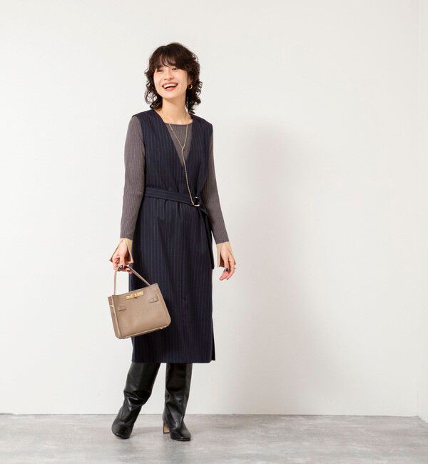 NOLLEY'S sophi「ウォッシャブルベルト付きジャンスカ」|ジャンパースカート|