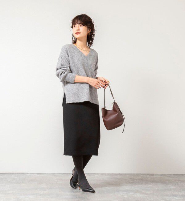 NOLLEY'S sophi「《手洗い可能》モヘヤスパンコールVネックプルオーバー」|ニット・セーター|