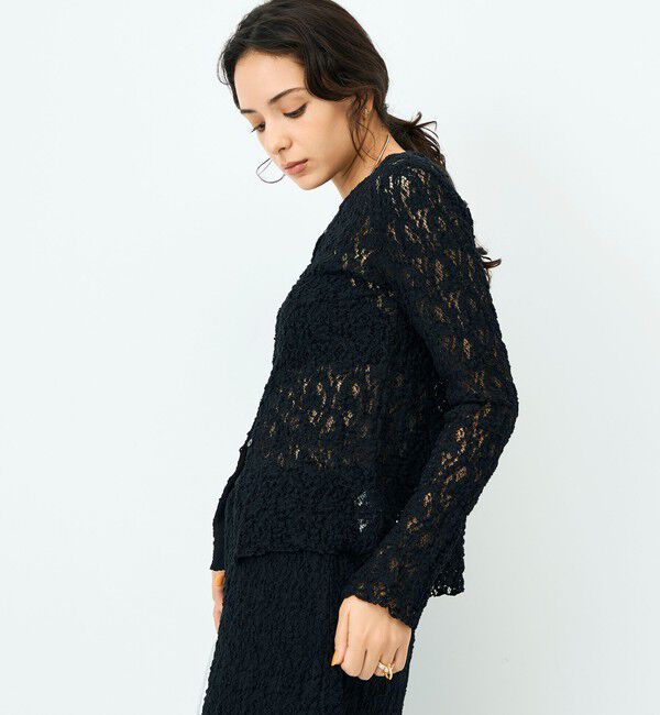 NOLLEY'S sophi「ウォッシャブルストレッチレース両前カーディガン」|カーディガン|