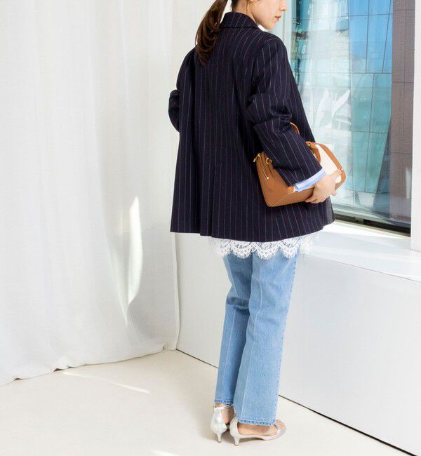 NOLLEY'S「【WEB＆一部店舗限定色アイテム】ウォッシャブルストライプオーバージャケット」|テーラードジャケット|