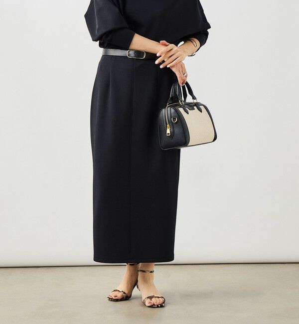 NOLLEY'S sophi「《セットアップ対応》ウォッシャブルライトダンボール2WAYタイトスカート」|タイト|ブラック
