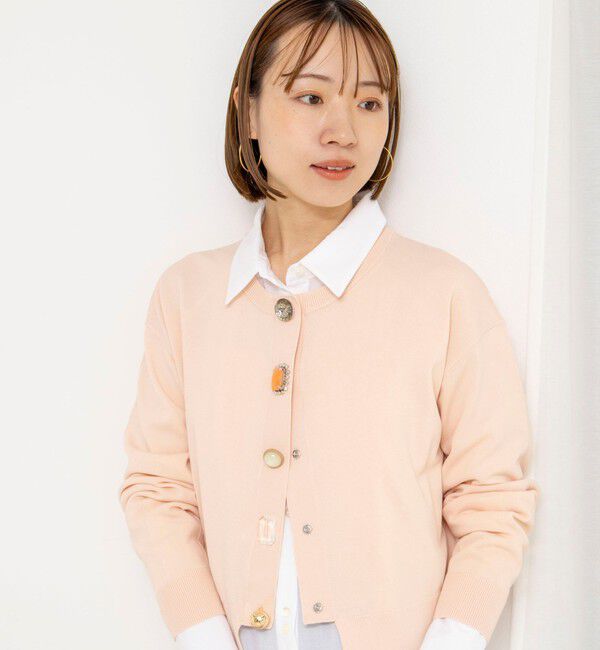 NOLLEY'S「《手洗い可能》ランダムビジューカーディガン」|カーディガン|