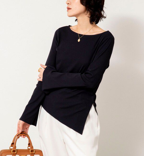 NOLLEY'S sophi「ウォッシャブルベアテレコスリットロンＴ」|Tシャツ・カットソー|