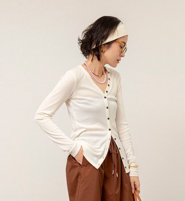 MAQWEL「【MAQWEL/マクウェル】ウォッシャブルリブカーディガン」|カーディガン|