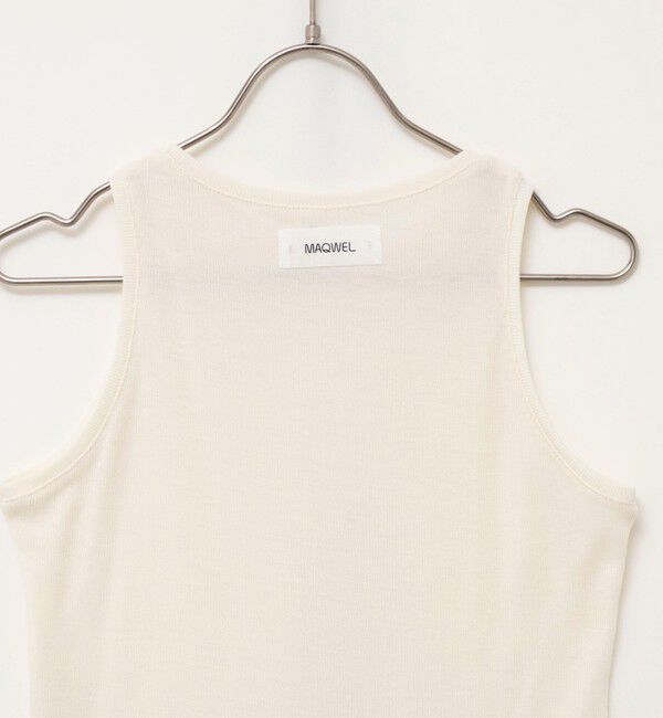 MAQWEL「【MAQWEL/マクウェル】ウォッシャブルレイヤードドレープロンＴ」|Tシャツ・カットソー|