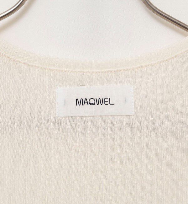 MAQWEL「【MAQWEL/マクウェル】ウォッシャブルレイヤードドレープロンＴ」|Tシャツ・カットソー|