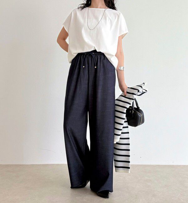 fredy emue「シャンブレーデニムライクイージーパンツ」|チノ|