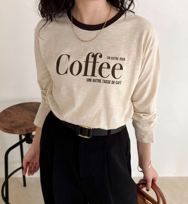 fredy emue「FLAVOR リンガーロンTシャツ」|Tシャツ・カットソー|ベージュ