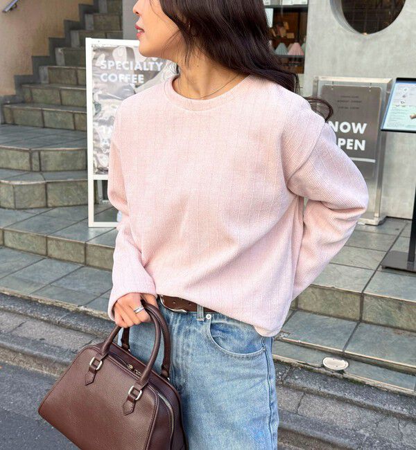 fredy emue「ラメモールプルオーバー」|Tシャツ・カットソー|ピンク