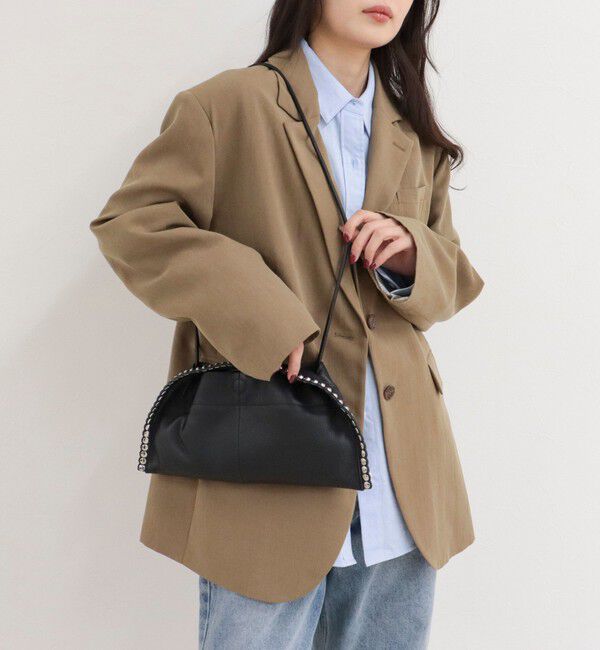 fredy emue「【BEAURE/ビュレ】スタッズクラッチショルダーバッグ」|ショルダー・メッセンジャー|ブラック