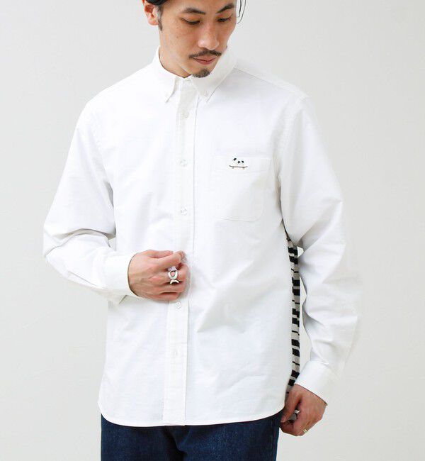 GLOSTER「【フレブル刺繍】ボタンダウン コンビシャツ」|シャツ・ブラウス|