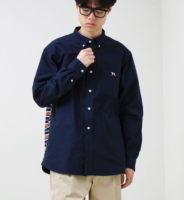 GLOSTER「【フレブル刺繍】ボタンダウン コンビシャツ」|シャツ・ブラウス|