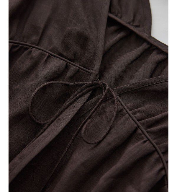 SALON adam et rope'「【WEB限定】シアーラミーカルゼギャザーブラウス」|シャツ・ブラウス|