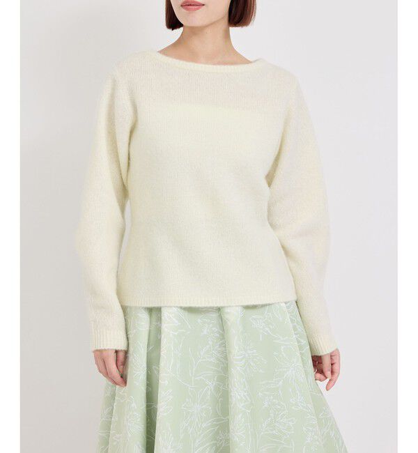 ROPE「カシミアウールナイロンボートネックニット」|ニット・セーター|