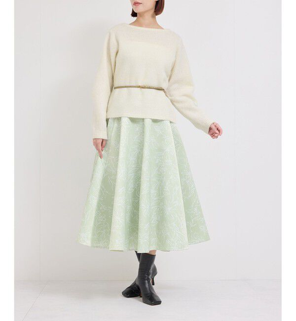 ROPE「カシミアウールナイロンボートネックニット」|ニット・セーター|