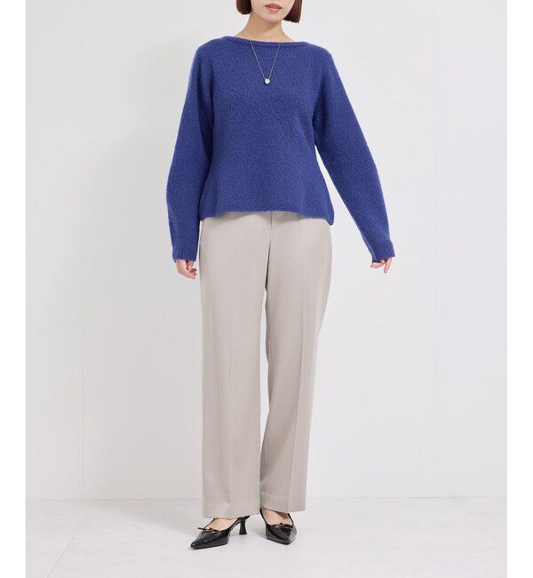 ROPE「カシミアウールナイロンボートネックニット」|ニット・セーター|