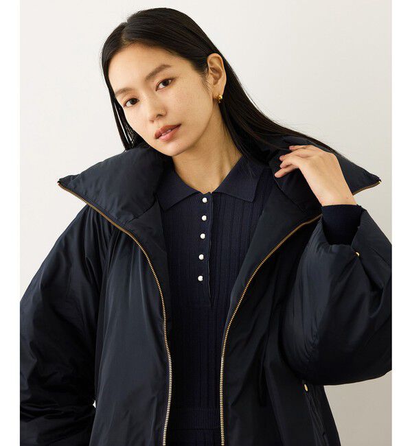 ROPE「パールボタンポロニットワンピース/イージーケア」|ドレス|