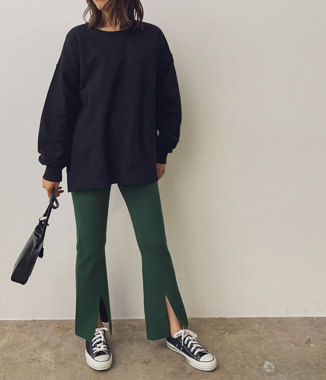 VIS「【セットアップ対応】スリット入りニットパンツ」|その他|