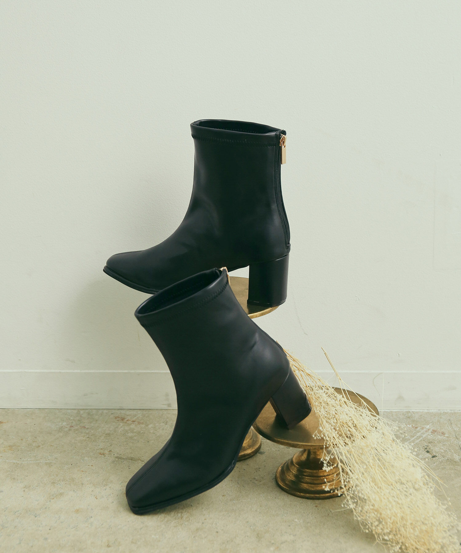 Juze「柔らかく足にフィット。スクエアトゥストレッチブーツ」|その他|