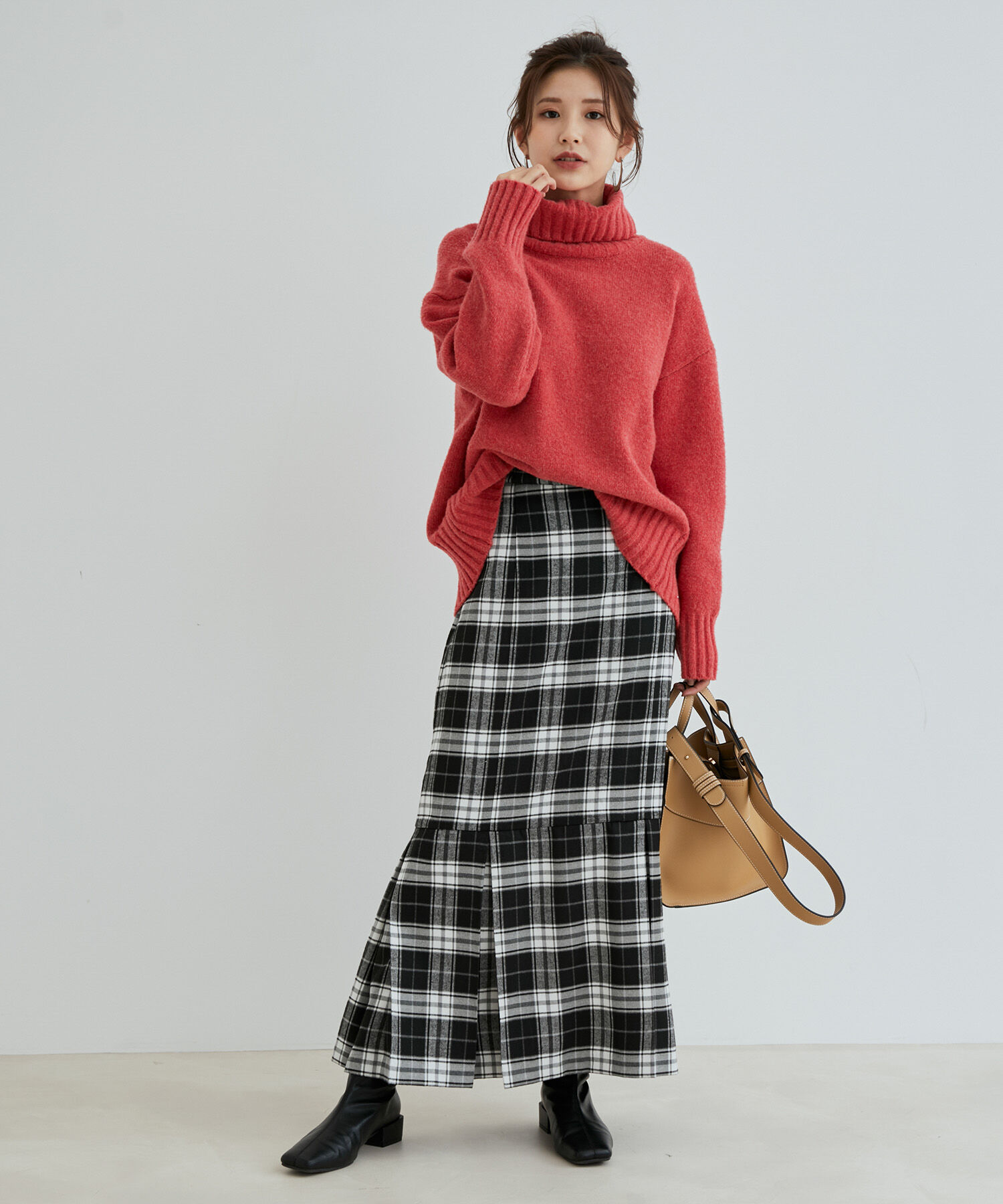VIS「チェックアソートマーメイドスカート」|スカート|