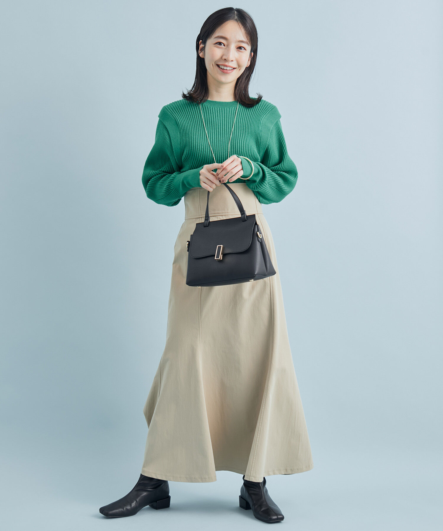 VIS「【一部カラー公式サイト・直営店舗限定】【星玲奈さんコラボ】コットンライクハイウエストマーメイドスカー」|スカート|