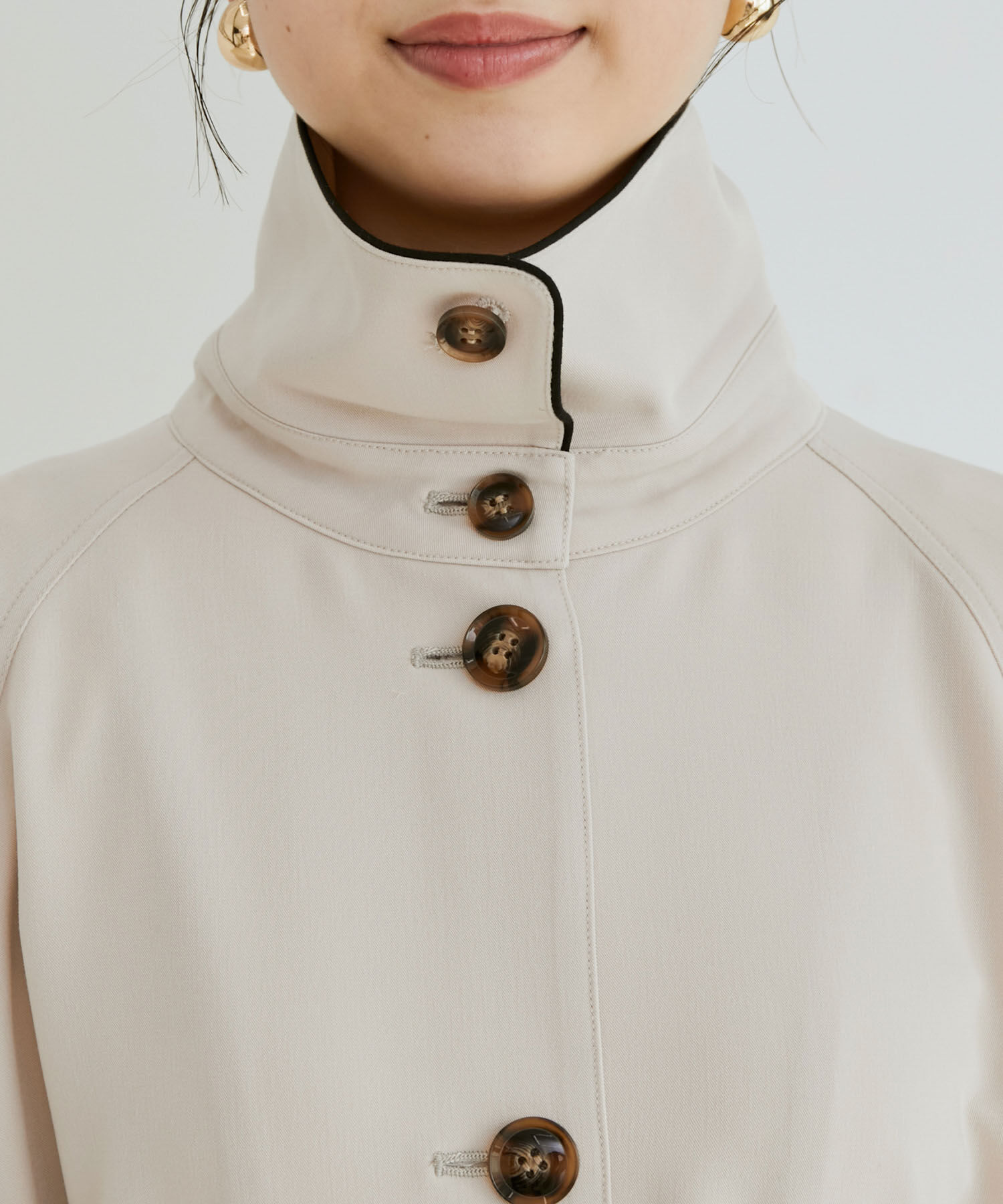 VIS「スタンドカラーコート」|トレンチコート|