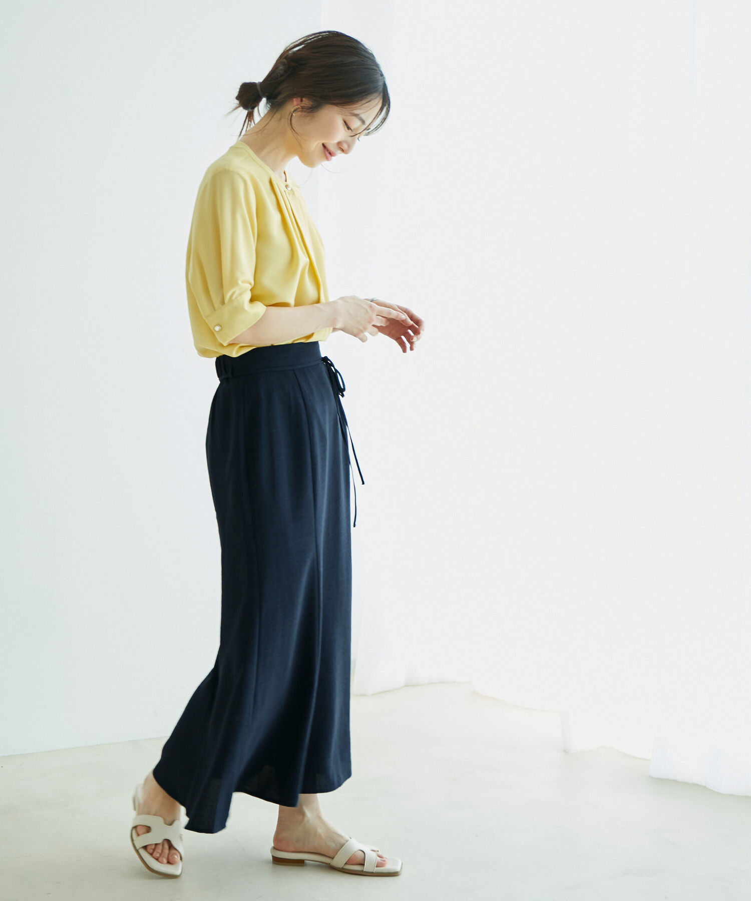 VIS「【一部サイズ公式サイト・直営店舗限定】リネンライクマーメイドスカート【sustainable】」|スカート|